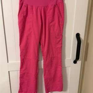 Healing Hands Vibrant Pink Yoga Scrub Pants